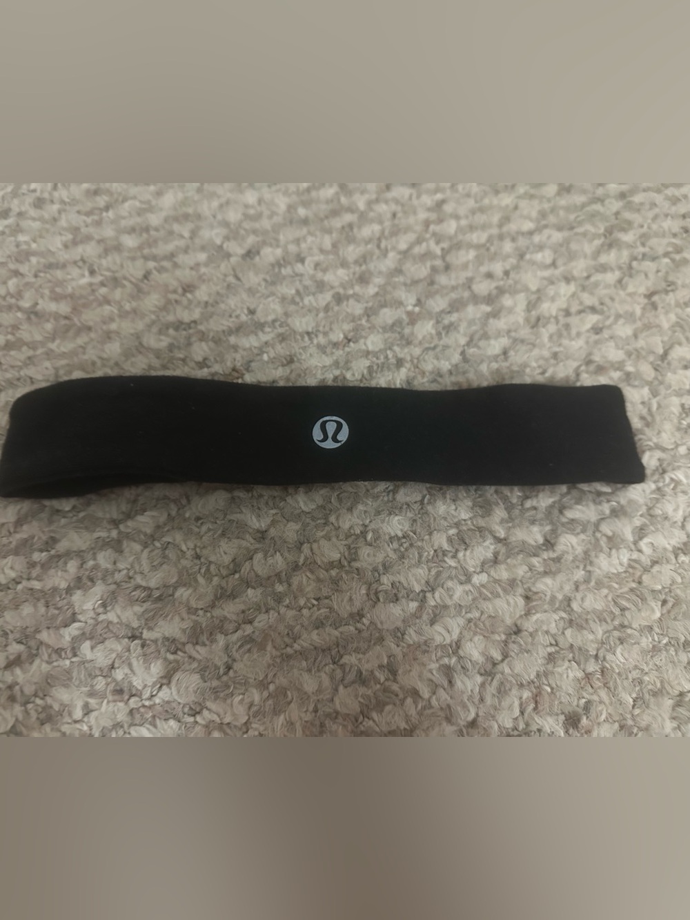 lululemon athletica Black Headband with Reflective Logo